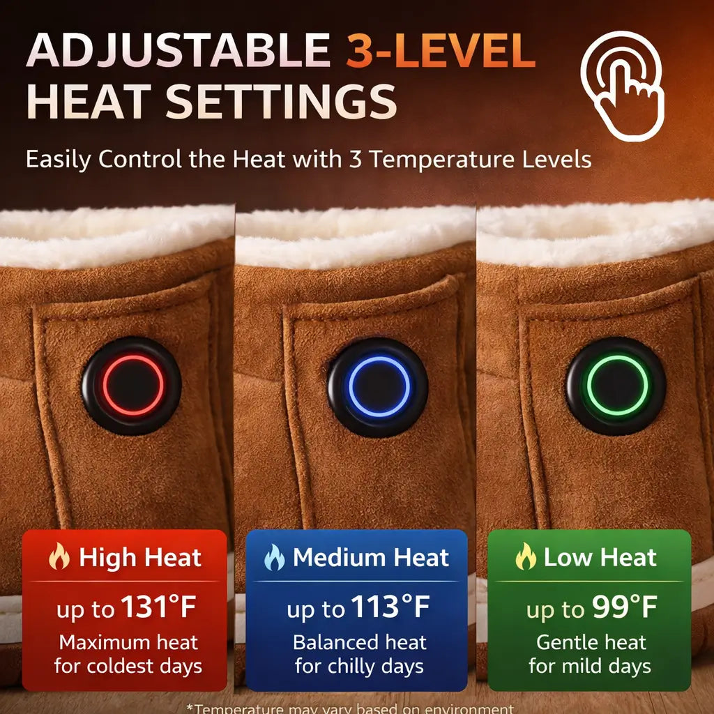Verwarmde Pantoffels met Powerbank Grijs 36-37 Warme Winterschoenen Huisslippers voor Koude Voeten Indoor | Sulvida