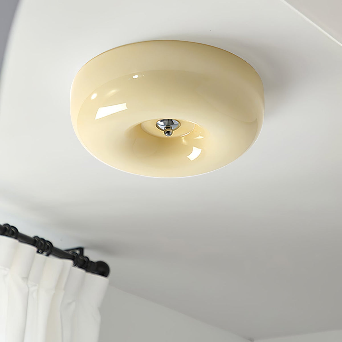 Plafondlamp met Gedraaid Glas en Chroom Moderne Verlichting Slaapkamer Woonkamer Hal 32 40 46 cm Diameter | Sulvida