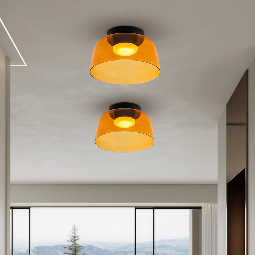 Glazen Plafondlamp Gelaagd Design Meerdere Formaten Warm Wit LED Licht Eetkamer Woonkamer Keuken Slaapkamer | Sulvida