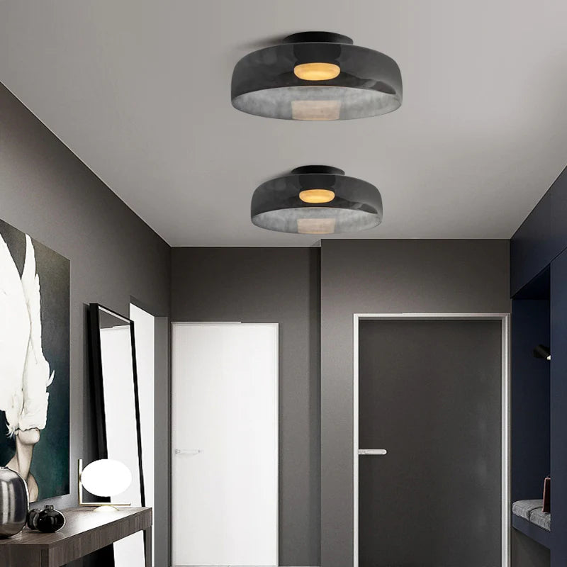 Glazen Plafondlamp Gelaagd Design Meerdere Formaten Warm Wit LED Licht Eetkamer Woonkamer Keuken Slaapkamer | Sulvida