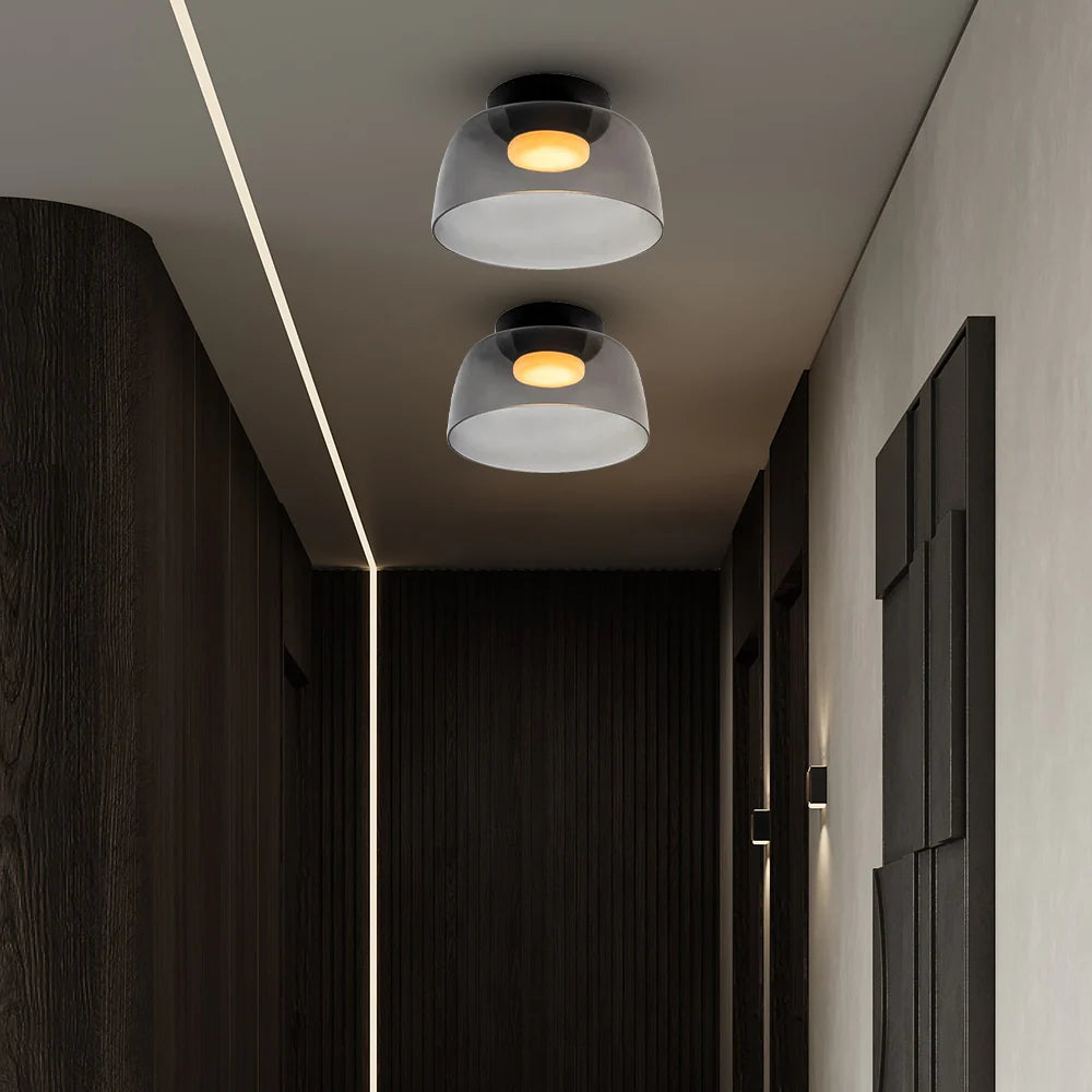 Glazen Plafondlamp Gelaagd Design Meerdere Formaten Warm Wit LED Licht Eetkamer Woonkamer Keuken Slaapkamer | Sulvida