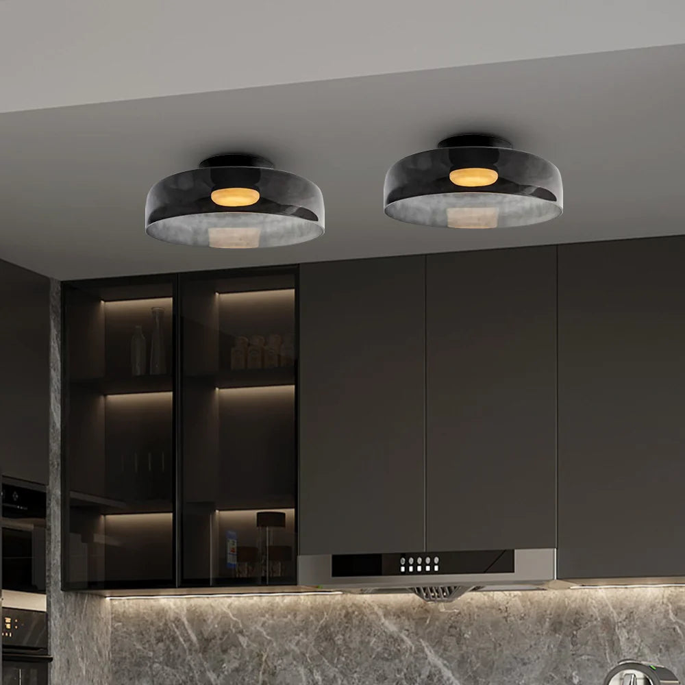 Glazen Plafondlamp Gelaagd Design Meerdere Formaten Warm Wit LED Licht Eetkamer Woonkamer Keuken Slaapkamer | Sulvida