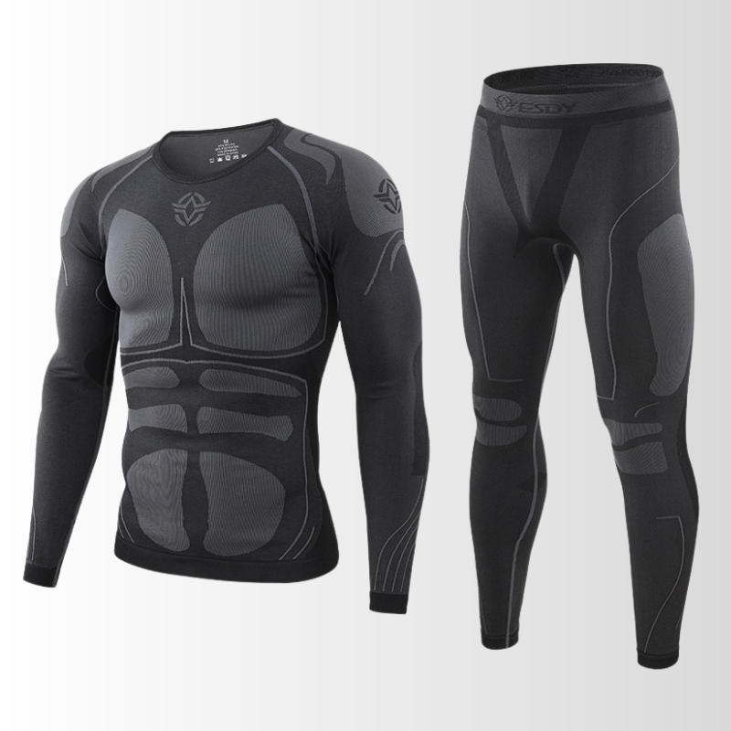 Ensemble de sous-vêtements thermiques sans coutures pour homme, chaud et respirant, haut et pantalon, vêtements de sport d’hiver, première couche | Sulvida