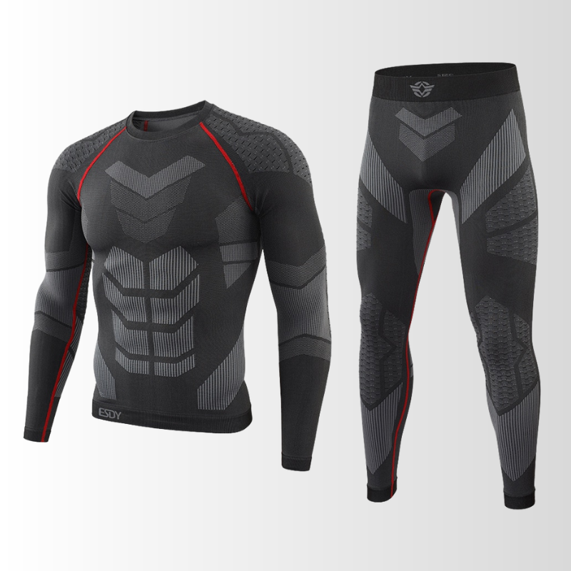 Ensemble de sous-vêtements thermiques sans coutures pour homme, chaud et respirant, haut et pantalon, vêtements de sport d’hiver, première couche | Sulvida