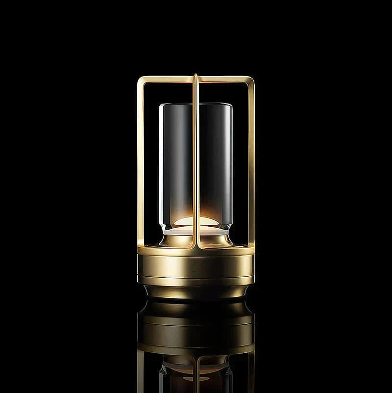 Draadloze tafellamp met kristalglas dimbaar touch oplaadbaar sfeerverlichting interieur batterij LED | Sulvida