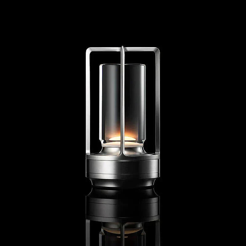 Draadloze tafellamp met kristalglas dimbaar touch oplaadbaar sfeerverlichting interieur batterij LED | Sulvida