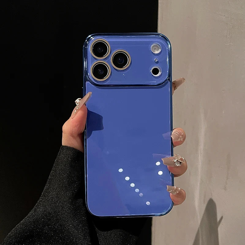 Coque en verre pour iPhone avec bord plaqué, protection de l’appareil photo et design luxueux pour iPhone 11 à 17 Pro Max | Sulvida