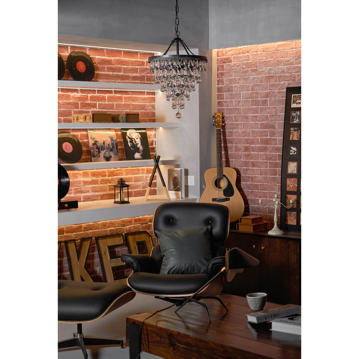 Kristallen Kroonluchter met Ijzeren Armen – Antiek Brons Vintage Plafondlamp voor Woonkamer Eetkamer | Sulvida