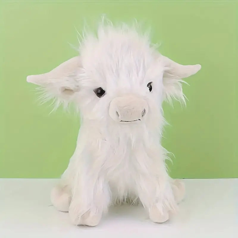Hooglandkoe Knuffel 25 cm – Zachte Pluche Troostknuffel voor Kinderen en Volwassenen – Schattig Schotse Hooglandkoe Speelgoed met Schattige Pluizige Vacht – Decoratieve Plush Toy voor Slaapkamer en Woonkamer | Sulvida