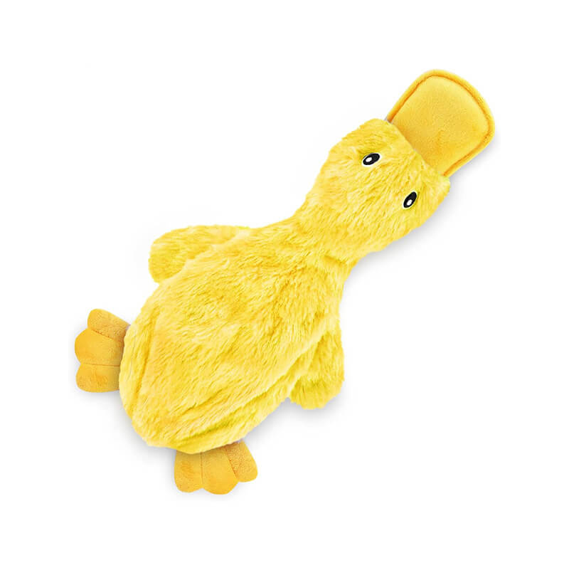 Speels Pluche Speelgoed Eend met Pieper voor Honden Knuffeldier Knuffelvriend Huisdierspeelgoed 37 × 25 cm | Sulvida