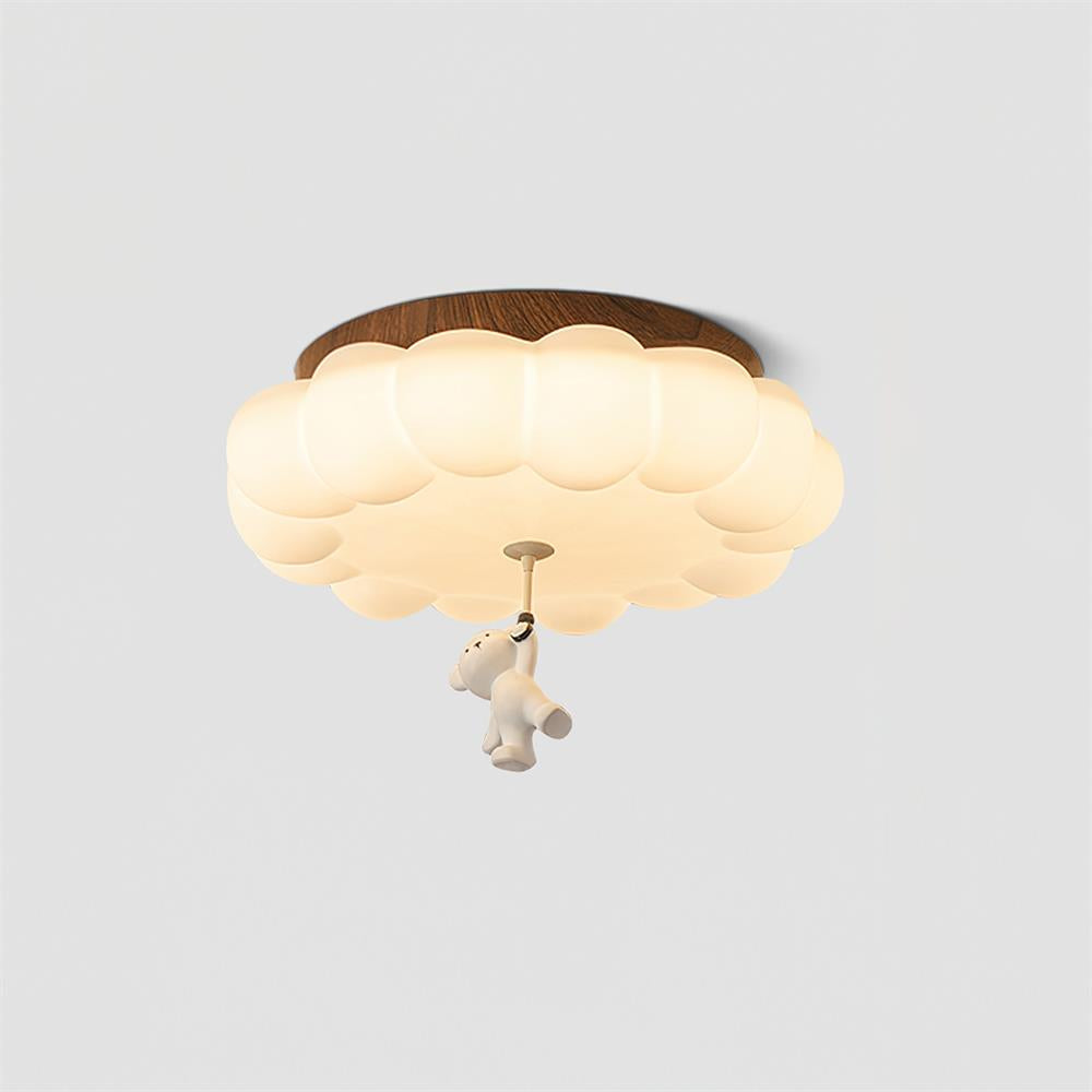 Plafondlamp Beertje Wolk Kinderkamer Acryl LED Warm Licht Speels Design Babykamer Inbouw 50cm Moderne Sfeer | Sulvida
