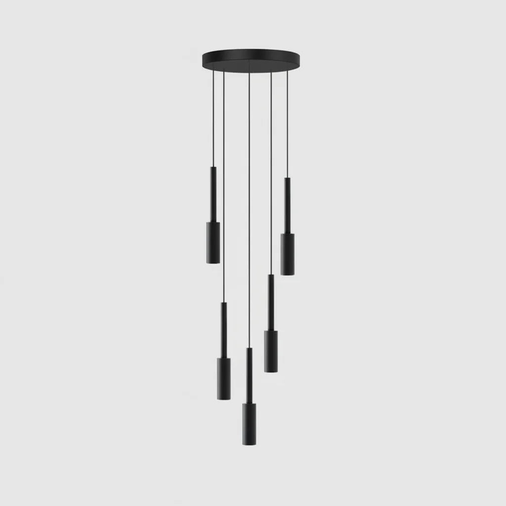 Verstelbare Cilinder Hanglamp Metaal LED Dimbaar Meervoudig Trappenhuis Villa Plafondverlichting Modern | Sulvida