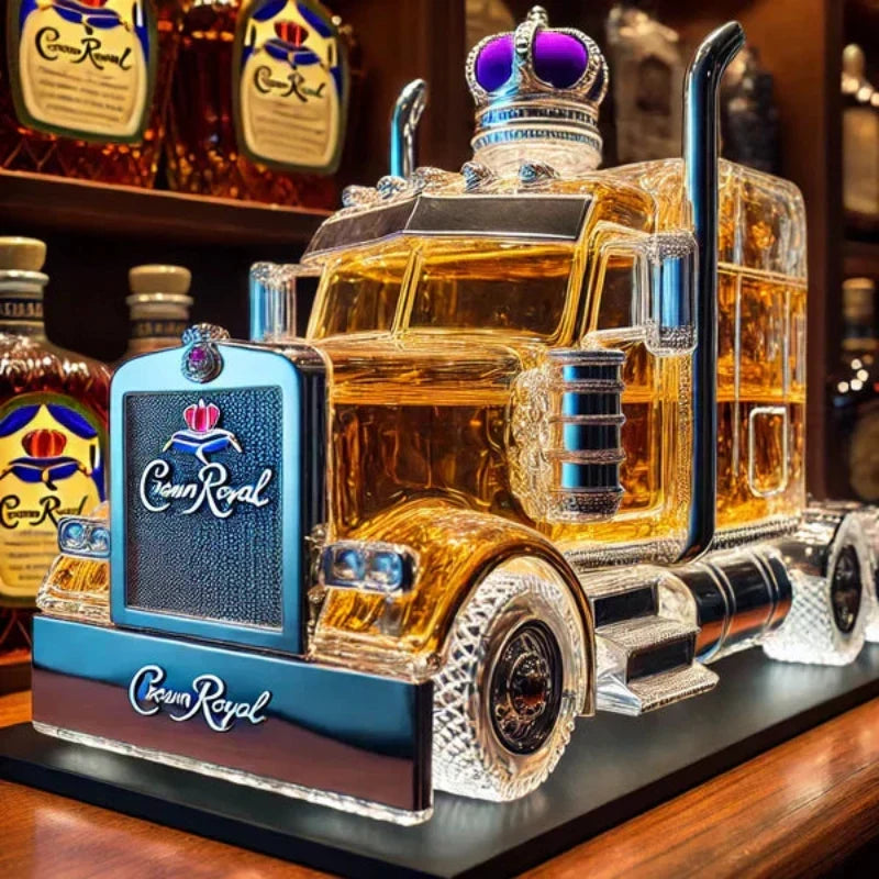 Carafe en verre en forme de camion pour whisky et spiritueux, décoration de bar, bar à domicile, salon, cadeau | Sulvida