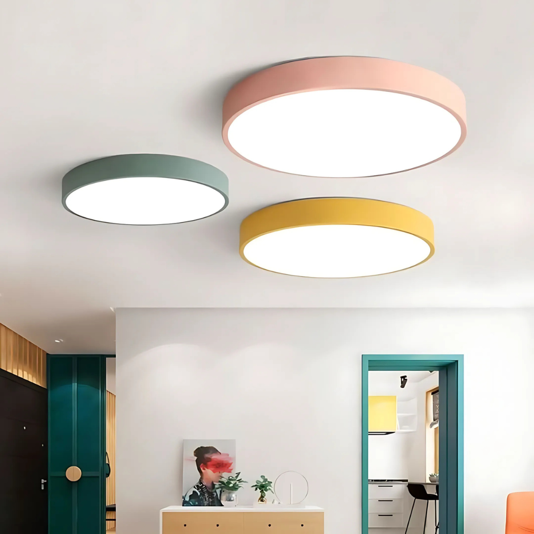 Plafondlamp Hout & Acryl Scandinavisch Design Warm Licht Ø23/30cm Slaapkamer Woonkamer Energiezuinige LED | Sulvida