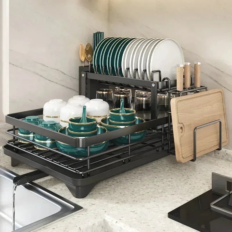 Inklapbaar Afdruiprek RVS – Ruimtebesparend Design voor Keuken – Antislip Siliconen Voetjes – Afwasaccessoire | Sulvida