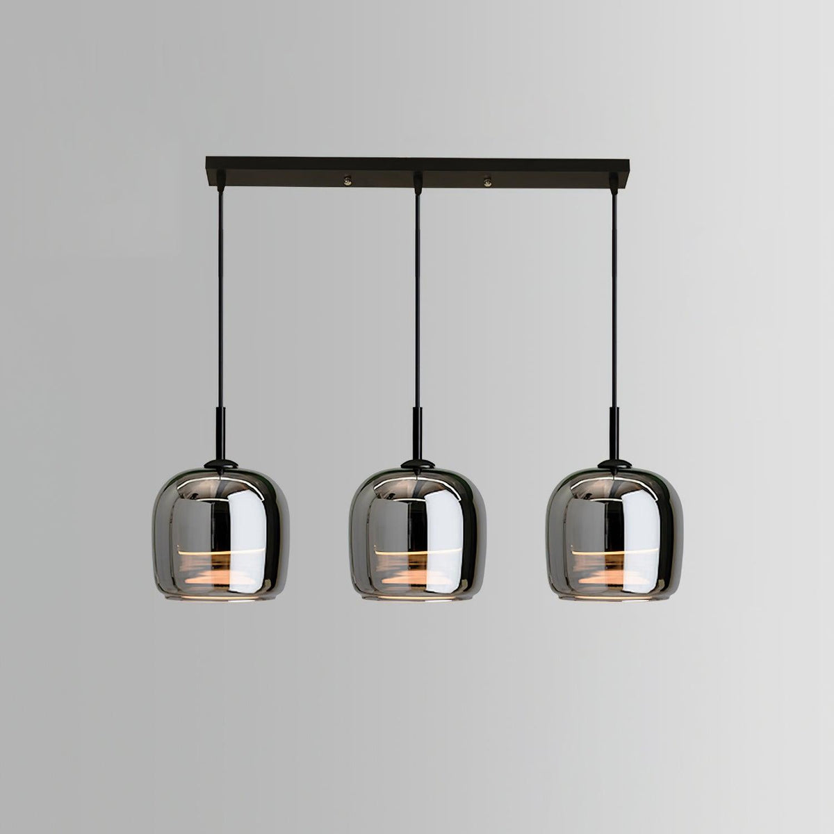 Rookgrijze glazen hanglamp met dimfunctie voor woonkamer eetkamer en slaapkamer industriële sfeerverlichting | Sulvida