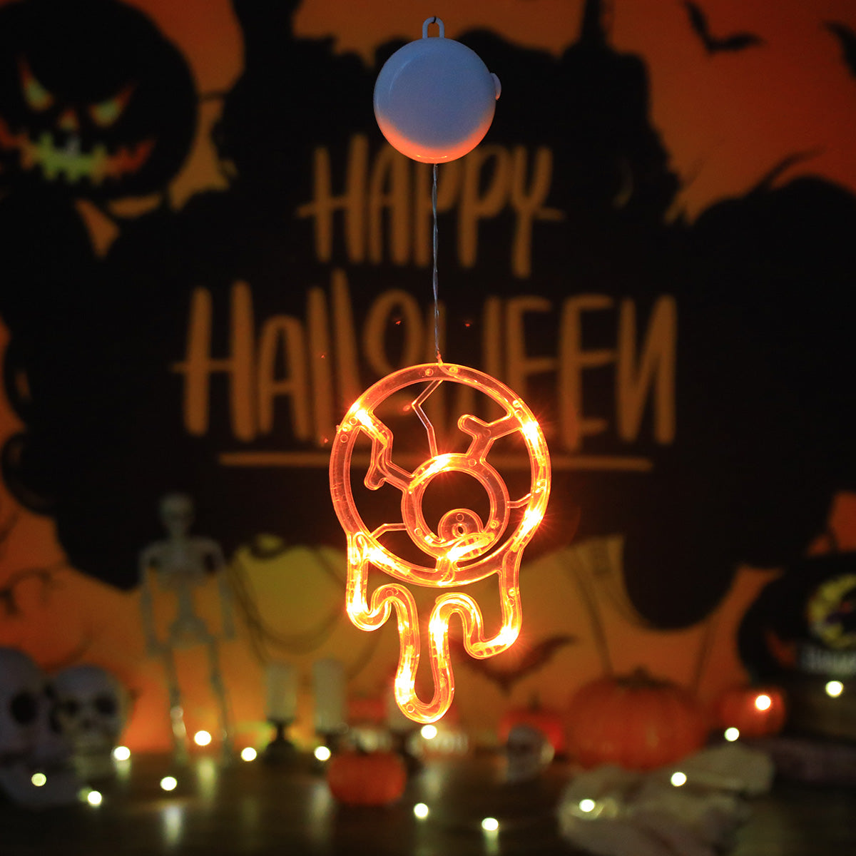 LED Lichtsnoer Halloween Decoratie met Vleermuizen en Spoken – Sfeervol Feestverlichting op Batterijen | Sulvida