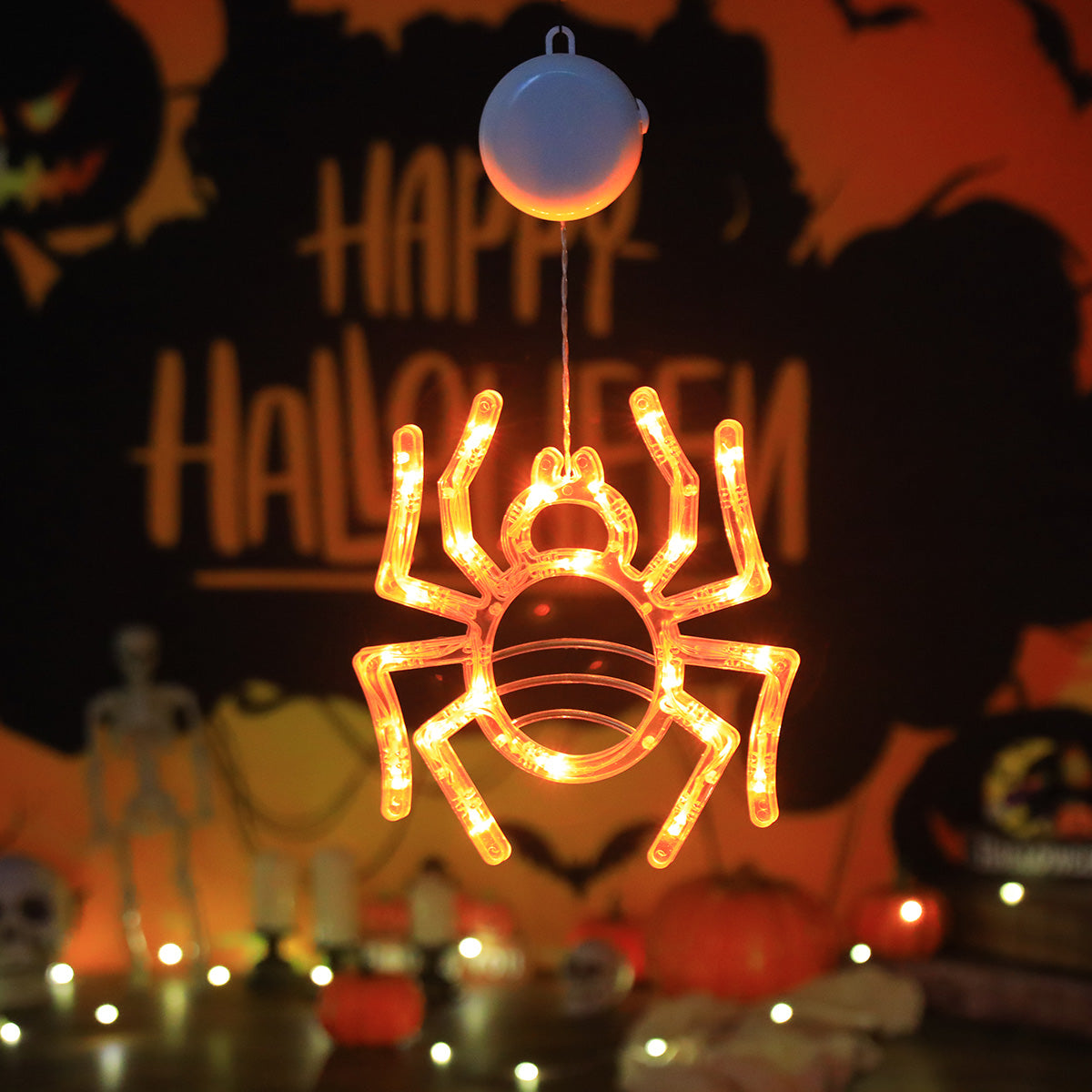 LED Lichtsnoer Halloween Decoratie met Vleermuizen en Spoken – Sfeervol Feestverlichting op Batterijen | Sulvida