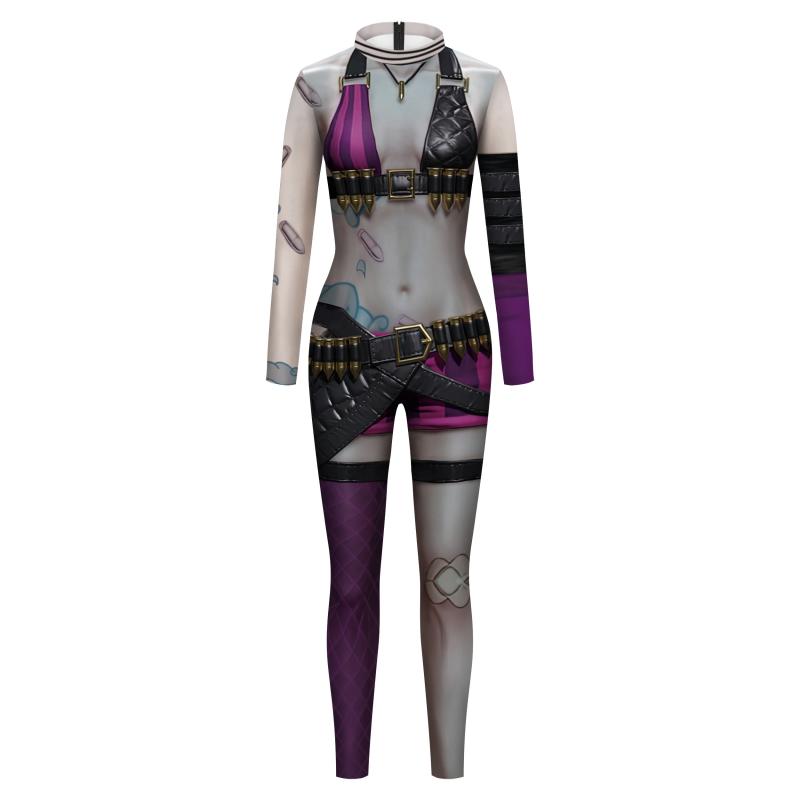 Jumpsuit Cosplay Dames 3D-print Paars Zentai Kostuum Feestkleding Halloween Gaming Anime Verkleedpak Bodysuit | Sulvida