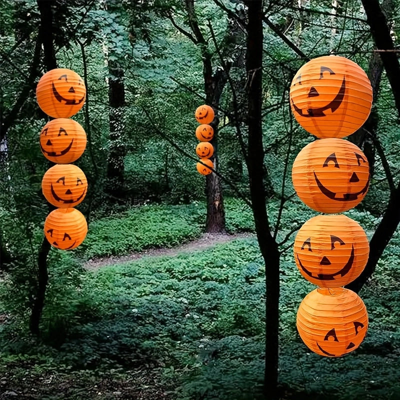 Pompoen papieren lantaarns 12 stuks oranje decoratie sfeerverlichting feest Halloween binnen buiten hangend | Sulvida
