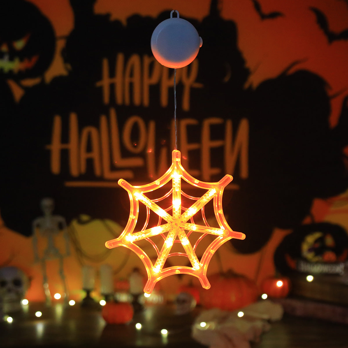LED Lichtsnoer Halloween Decoratie met Vleermuizen en Spoken – Sfeervol Feestverlichting op Batterijen | Sulvida