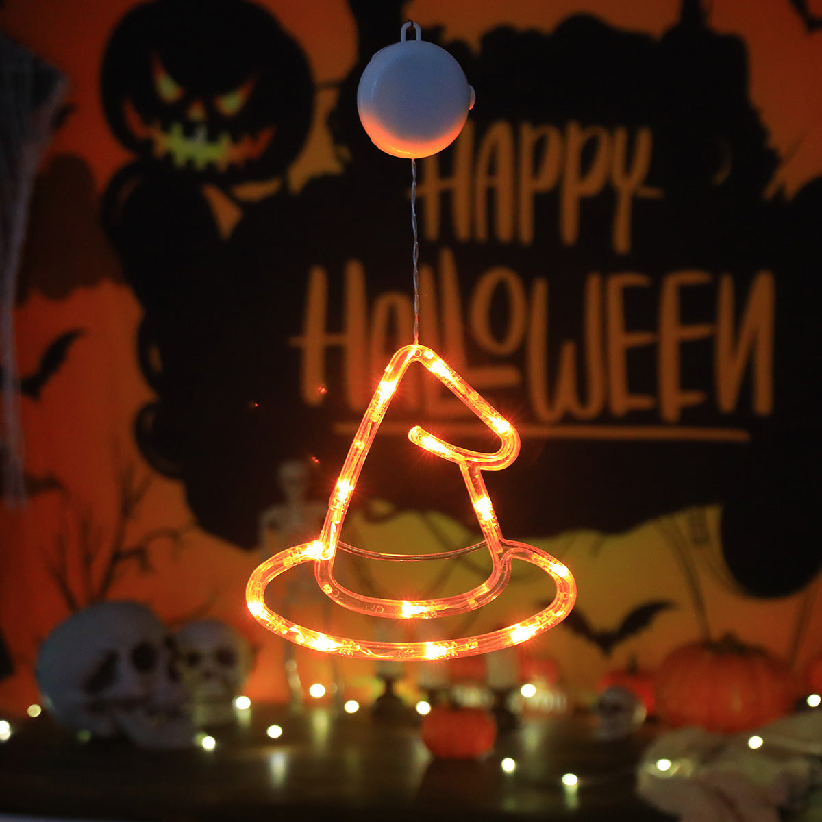 LED Lichtsnoer Halloween Decoratie met Vleermuizen en Spoken – Sfeervol Feestverlichting op Batterijen | Sulvida