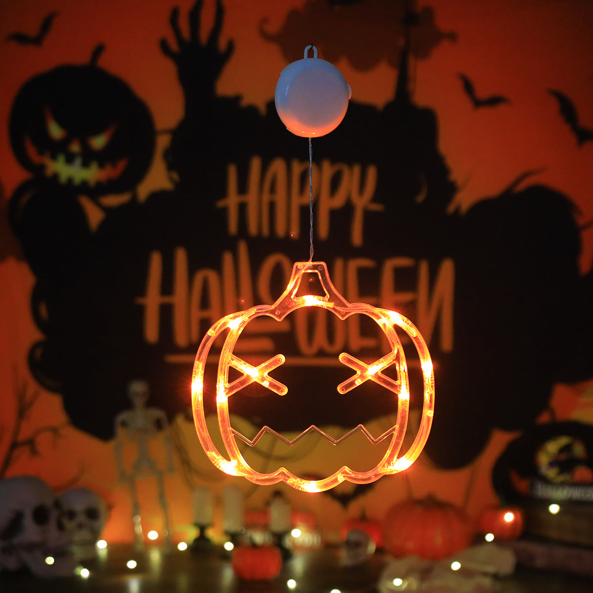 LED Lichtsnoer Halloween Decoratie met Vleermuizen en Spoken – Sfeervol Feestverlichting op Batterijen | Sulvida