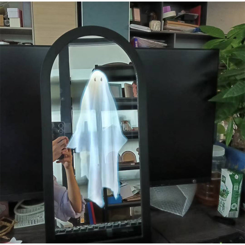 Holografische Spookspiegel Wanddecoratie 35x20cm – Halloween Illusie Effect Spiegeldecoratie voor Enge Sfeer | Sulvida