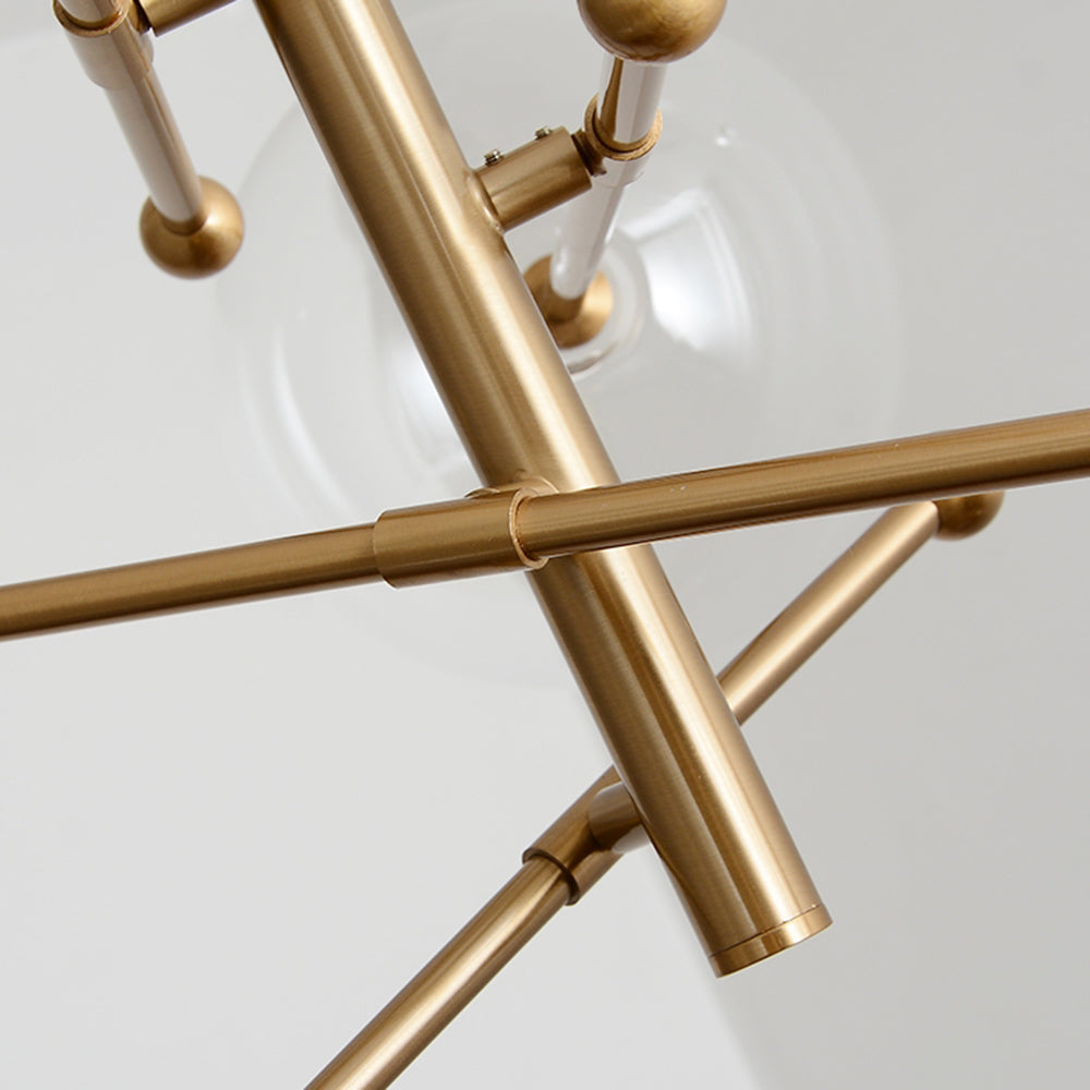 Hanglampen met Glazen Bollen Goud 6 of 8 Lichtpunten LED Inclusief Woonkamer Slaapkamer Eetkamer Design | Sulvida