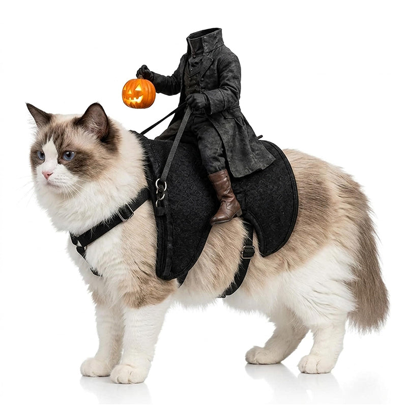 Hoofdloze Ridder Hondenpak met Pompoenlantaarn Halloween Huisdierkostuum Grappig Outfit Kat Hond Feestkleding | Sulvida