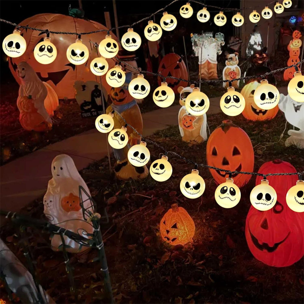Zonne-energie LED Slingerverlichting 8 Lichtstanden Waterdicht voor Buiten Tuin Terras Feest Halloween Decoratie | Sulvida