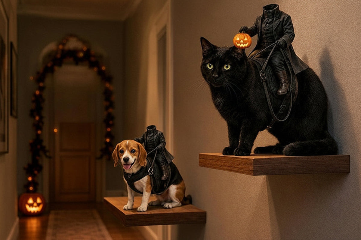 Hoofdloze Ridder Hondenpak met Pompoenlantaarn Halloween Huisdierkostuum Grappig Outfit Kat Hond Feestkleding | Sulvida