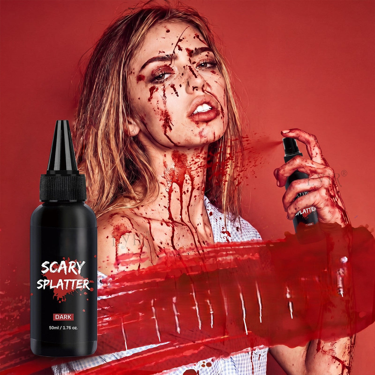 Halloween Schminkset Nepbloed 5-Delig Afwasbaar voor Zombie Horror Monster Kostuumeffecten Griezel Make-up | Sulvida