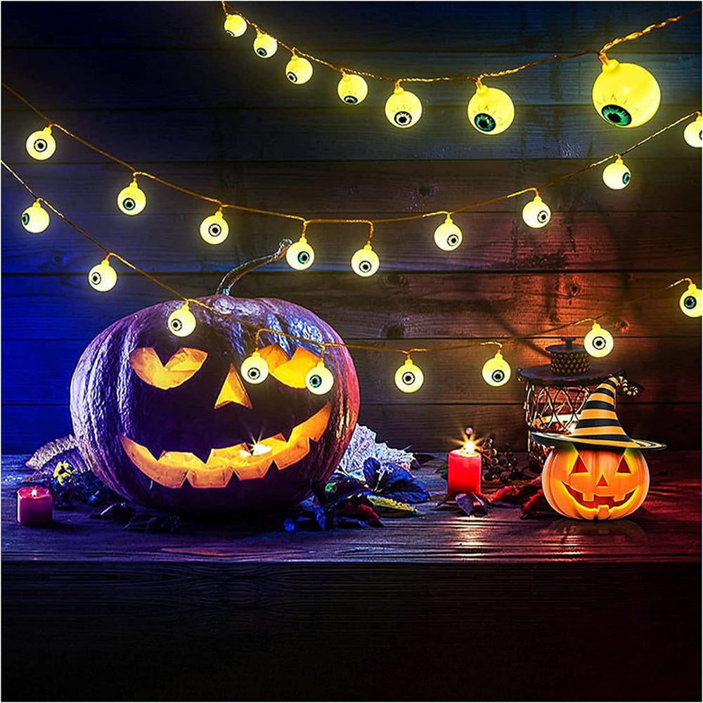 Zonne-energie LED Slingerverlichting 8 Lichtstanden Waterdicht voor Buiten Tuin Terras Feest Halloween Decoratie | Sulvida