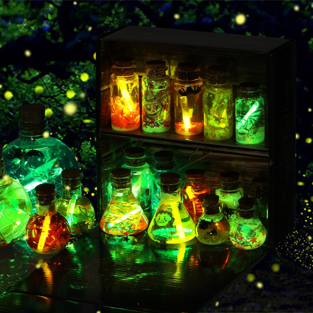Toverdrank Knutselset Kleurverandering 20 Flesjes Kristallen Spreukenboek Fantasiespel Creatief Kind 6+ Jaar | Sulvida