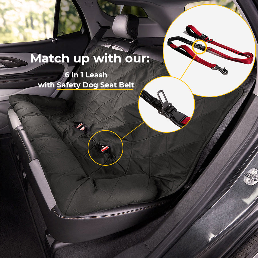 Autostoelhoes Hond Waterbestendig Polyester Grijs Bruin Blauw Bescherming Achterbank Auto Reizen Comfort Dieren | Sulvida