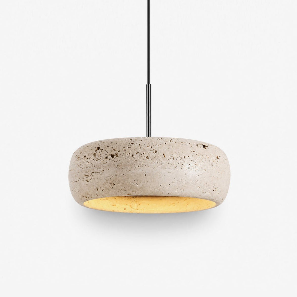 Hanglamp Natuursteen Travertin Ring Geïntegreerde LED Dimbaar Verstelbaar Warm Licht Design Verlichting | Sulvida
