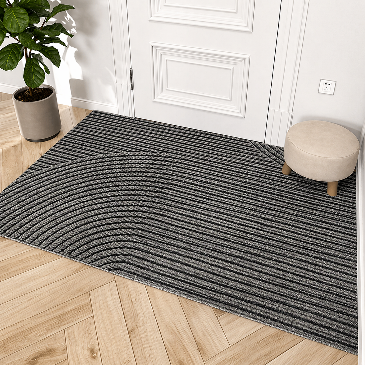 Antislip Deurmat Polypropyleen Vuil- & Vochtwerend Binnen Buiten Entrée Modern Design Hal Terras Voordeur | Sulvida