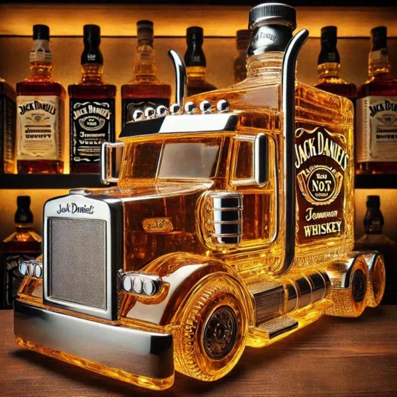 Carafe en verre en forme de camion pour whisky et spiritueux, décoration de bar, bar à domicile, salon, cadeau | Sulvida
