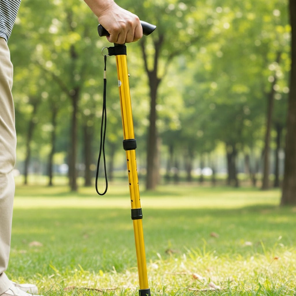 Opvouwbare Wandelstok Aluminium Lichtgewicht met Ergonomisch Handvat voor Senioren Revalidatie en Dagelijks Gebruik | Sulvida