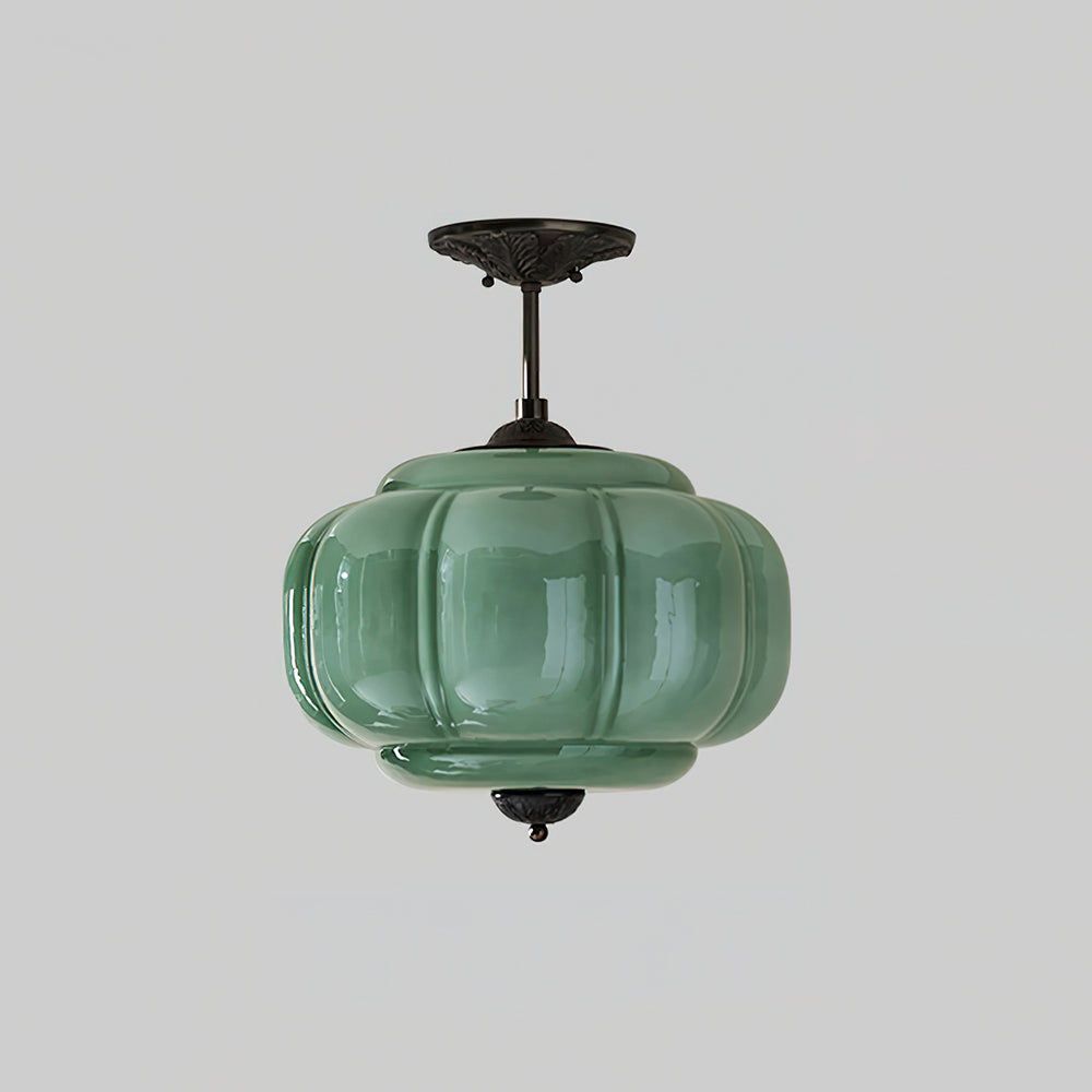 Plafonnier Glas Groen Goud Zwart Wit Badkamer Hal Keuken Slaapkamer Vintage Design Dimbaar E27 Plafondlamp | Sulvida