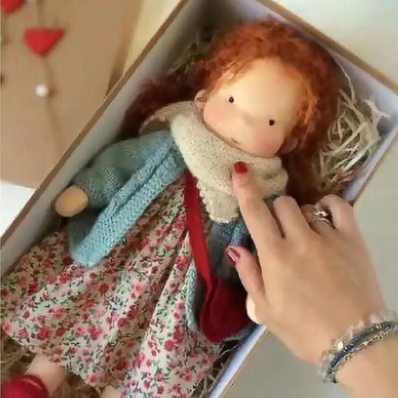 Handgemaakte katoenen knuffelpop natuurlijk speelgoed voor kinderen fantasievol rollenspel educatief veilig | Sulvida