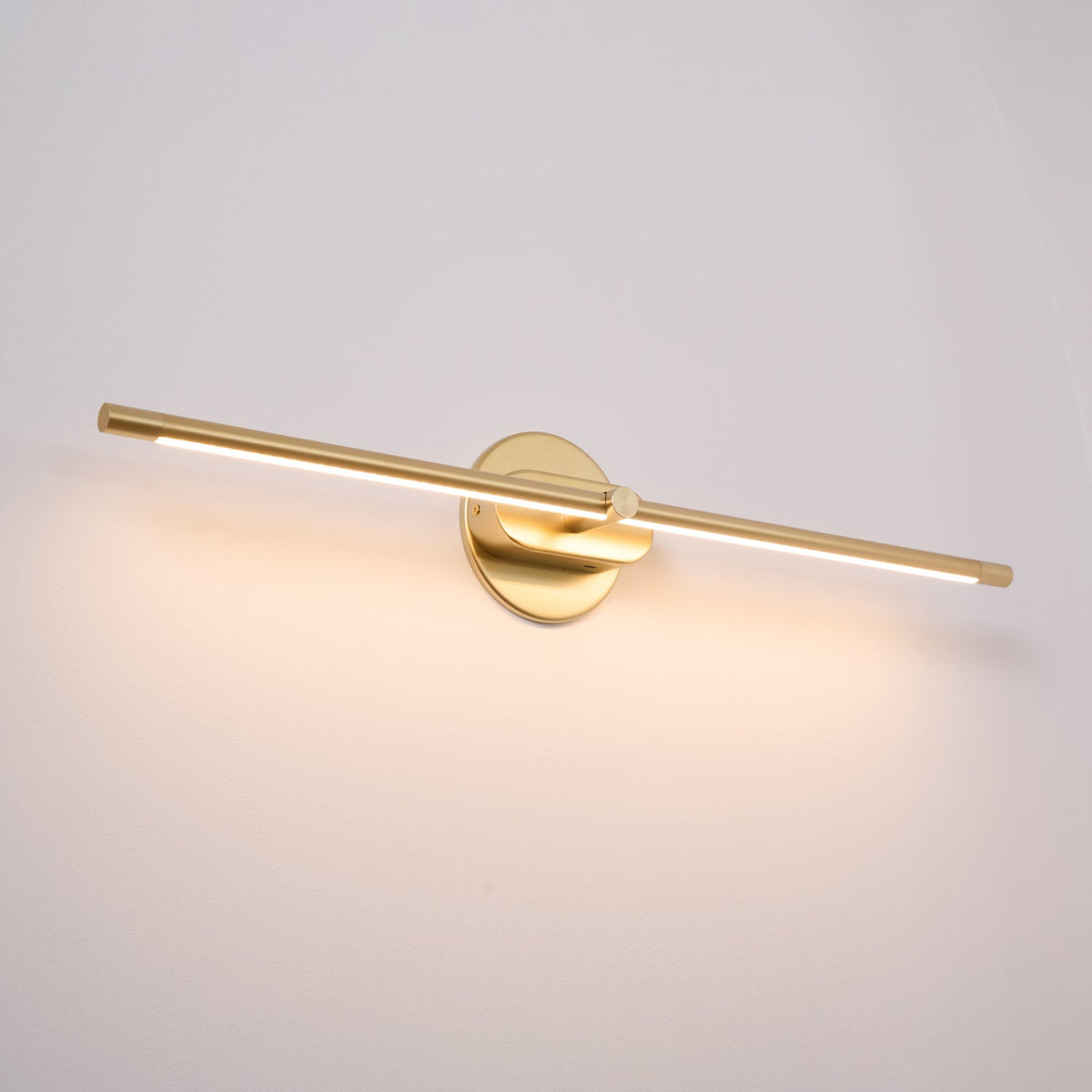Oplaadbare LED Wandlamp Zwart Goud 68cm 98cm 128cm Touch Dimbaar Snoerloos Modern Minimalistisch Design | Sulvida