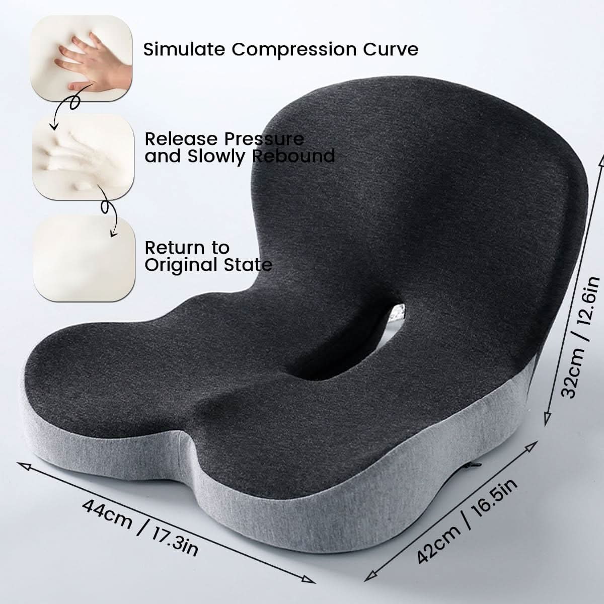 Ergonomisch Lendenkussen Memory Foam voor Bureaustoel Auto Kantoor Rugsteun Onderrug Werkkamer Thuiswerk Comfort | Sulvida