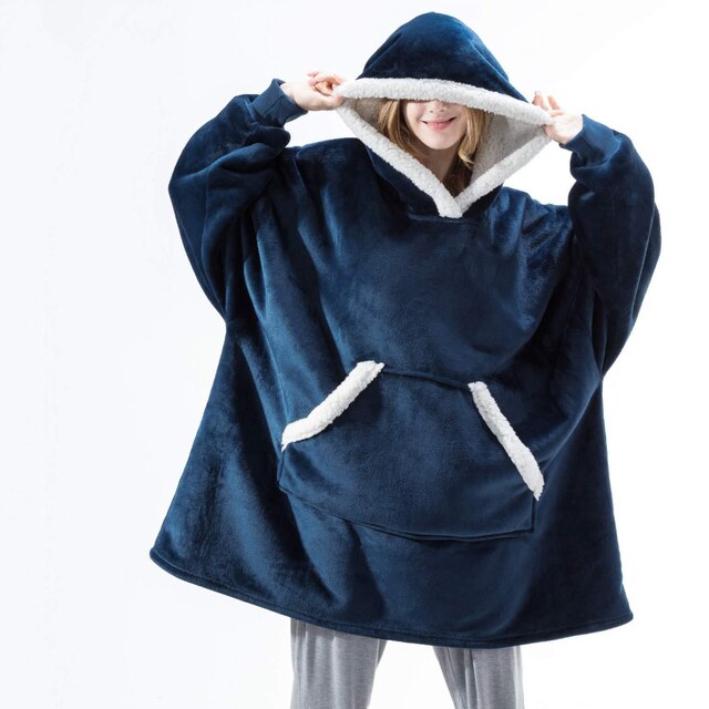 Zachte Sherpa Fleece Hoodie Oversized met Capuchon Comfort Warme Lounge Thuiskleding Relaxkleding Huispak | Sulvida