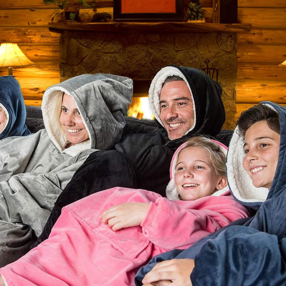 Zachte Sherpa Fleece Hoodie Oversized met Capuchon Comfort Warme Lounge Thuiskleding Relaxkleding Huispak | Sulvida