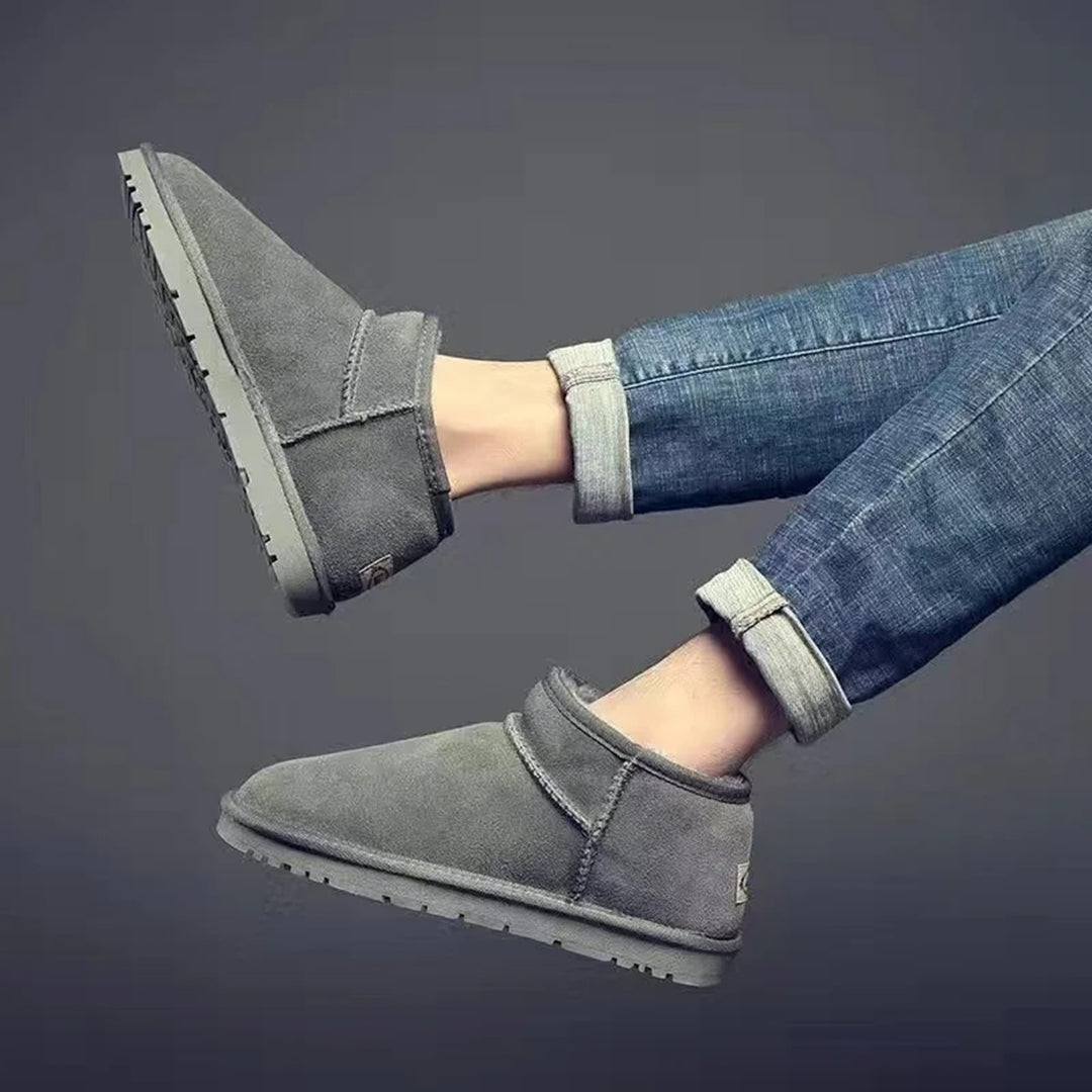 Bottes d’hiver pour femme en daim, doublées de laine de mouton, chaudes, imperméables et confortables, bottines noires, marron et grises | Sulvida