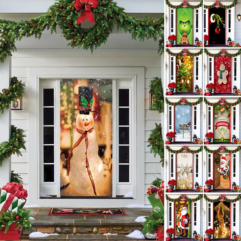 Deurkleed Kerstmotief 91x203cm Polyester Herbruikbaar Wasbaar Sfeervolle Entree Decoratie Feestdagen | Sulvida