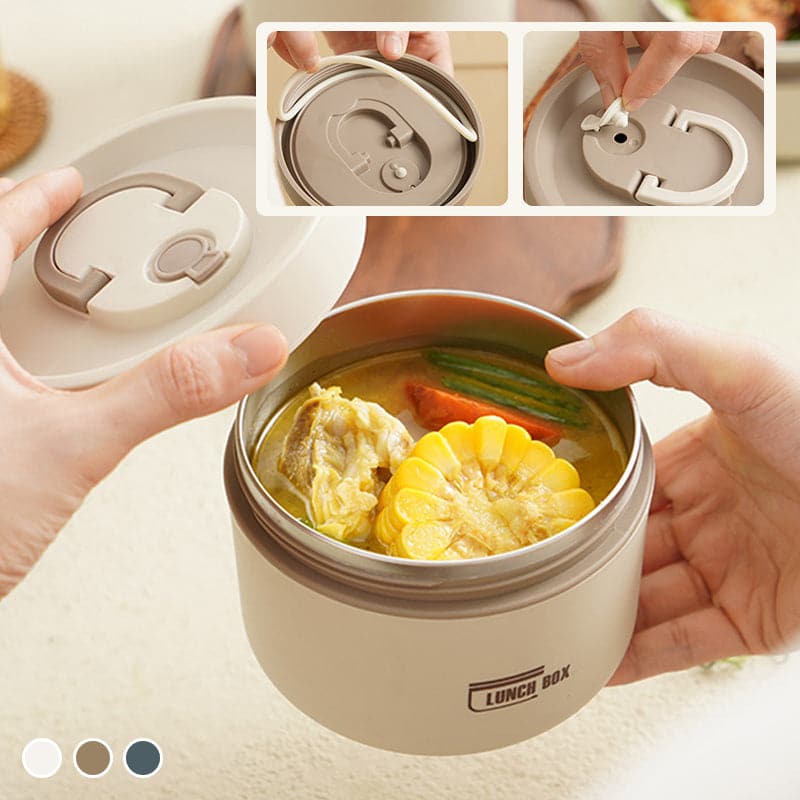 Thermos lunchbox RVS 420ml 620ml voor warme maaltijden onderweg geïsoleerd lekvrij lunchpot voedselcontainer | Sulvida