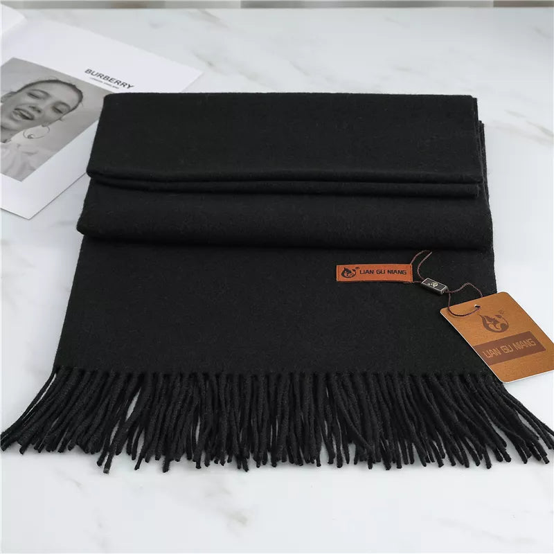 Écharpe de luxe en cachemire, chaude et élégante, 190x68cm, fine et douce, écharpe d’hiver pour femme et homme, accessoire élégant, 10 couleurs | Sulvida
